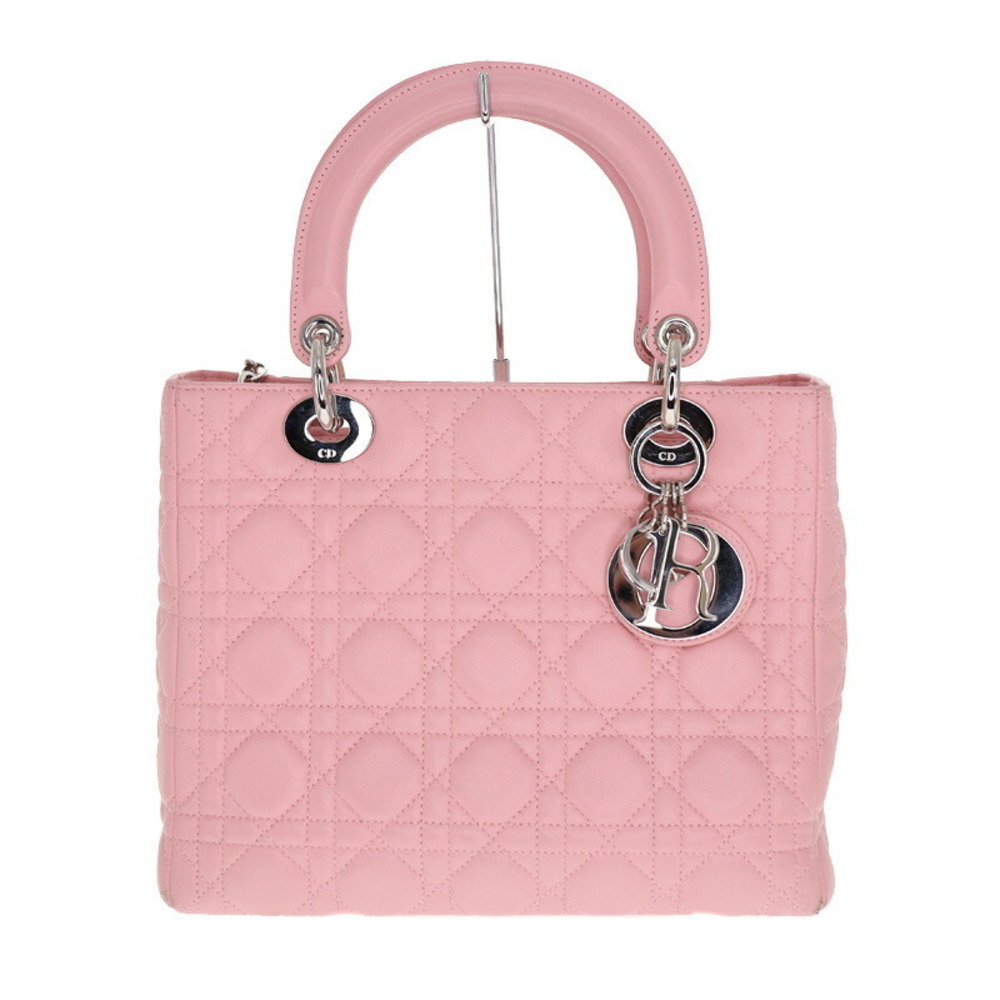 Dior Lady Dior Medium Bag Cannage Lambskin Pink Hardware